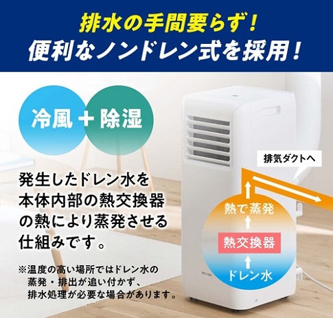 ポータブルエアコン 冷暖房機能付き アイリスオーヤマ ポータブルクーラー スポットクーラー 除湿機•冷風扇