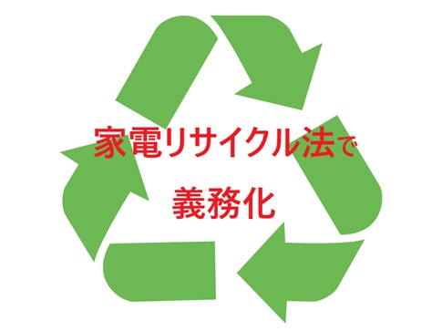 家電リサイクル法で義務化