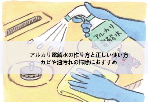 アルカリ電解水の作り方と正しい使い方｜カビや油汚れの掃除におすすめ