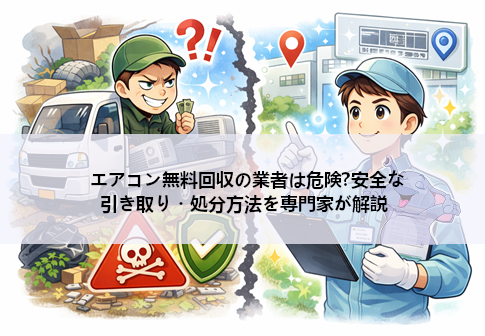 エアコン無料回収の業者は危険？｜安全な引き取り・処分方法を専門家が解説