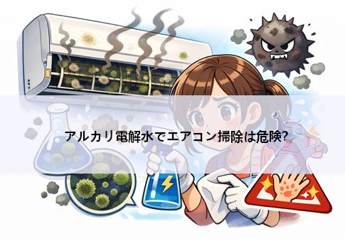 アルカリ電解水でエアコン掃除は危険？カビへの効果・安全な使い方・NG例を専門家が解説