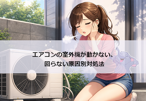 エアコンの室外機が動かない、回らない原因別対処法