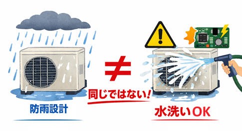 帰省の為配送不可‼️エアコン室外機 室外機に水をかけるのは危険？正しい掃除方法とNG行為をプロが解説